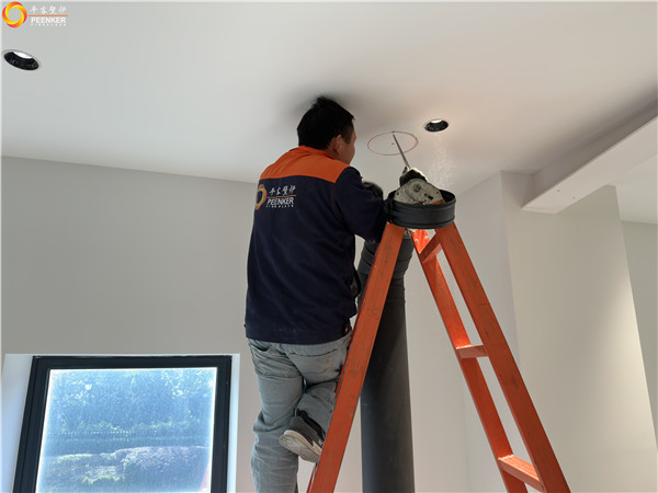 上海青浦别墅丹麦Aduro A17火炉安装