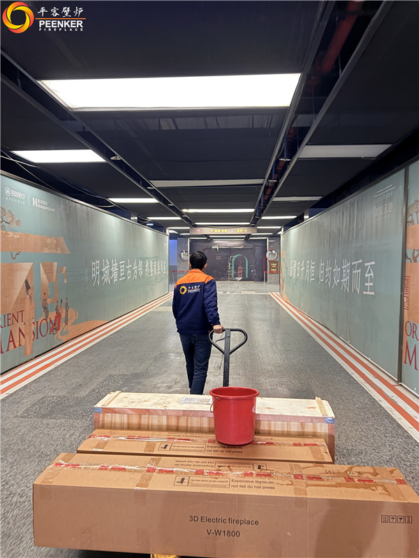 南京越城天地雾化壁炉+电壁炉安装