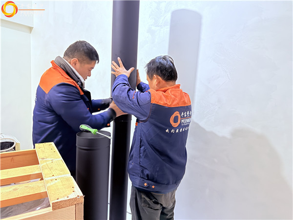 合肥建发雍龙府地下室丹麦Aduro A14壁炉安装